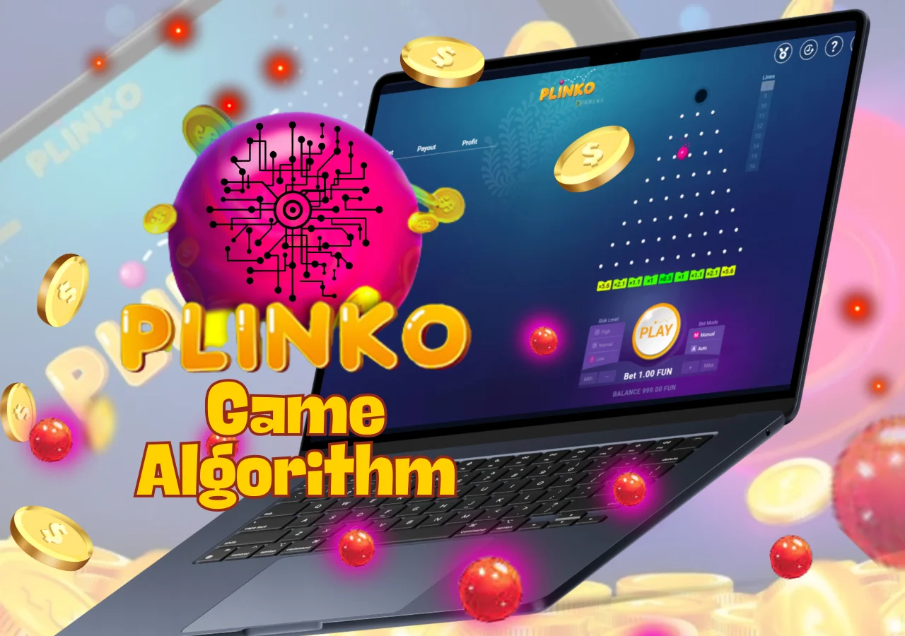 The ball randomly bounces over pegs, aiming to hit the high-yield slots below.