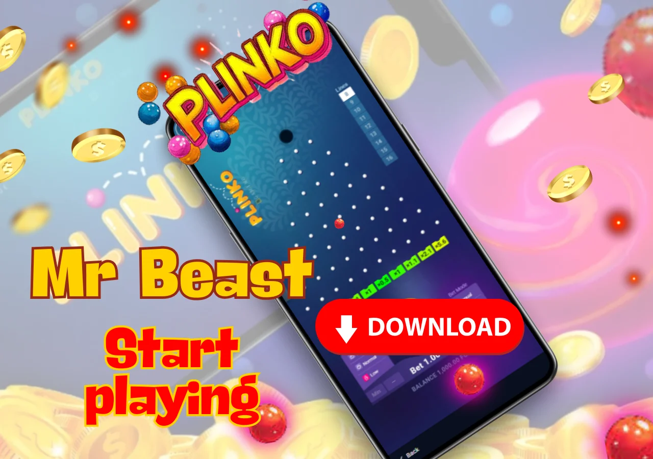 To start playing the Mr. Beast Plinko app, download it, create a profile.
