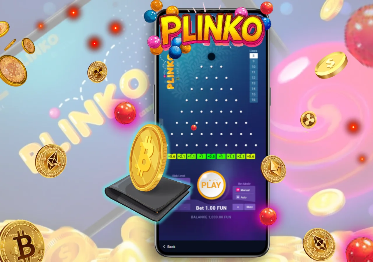 To play Plinko with cryptocurrency, register with a cryptocurrency casino.